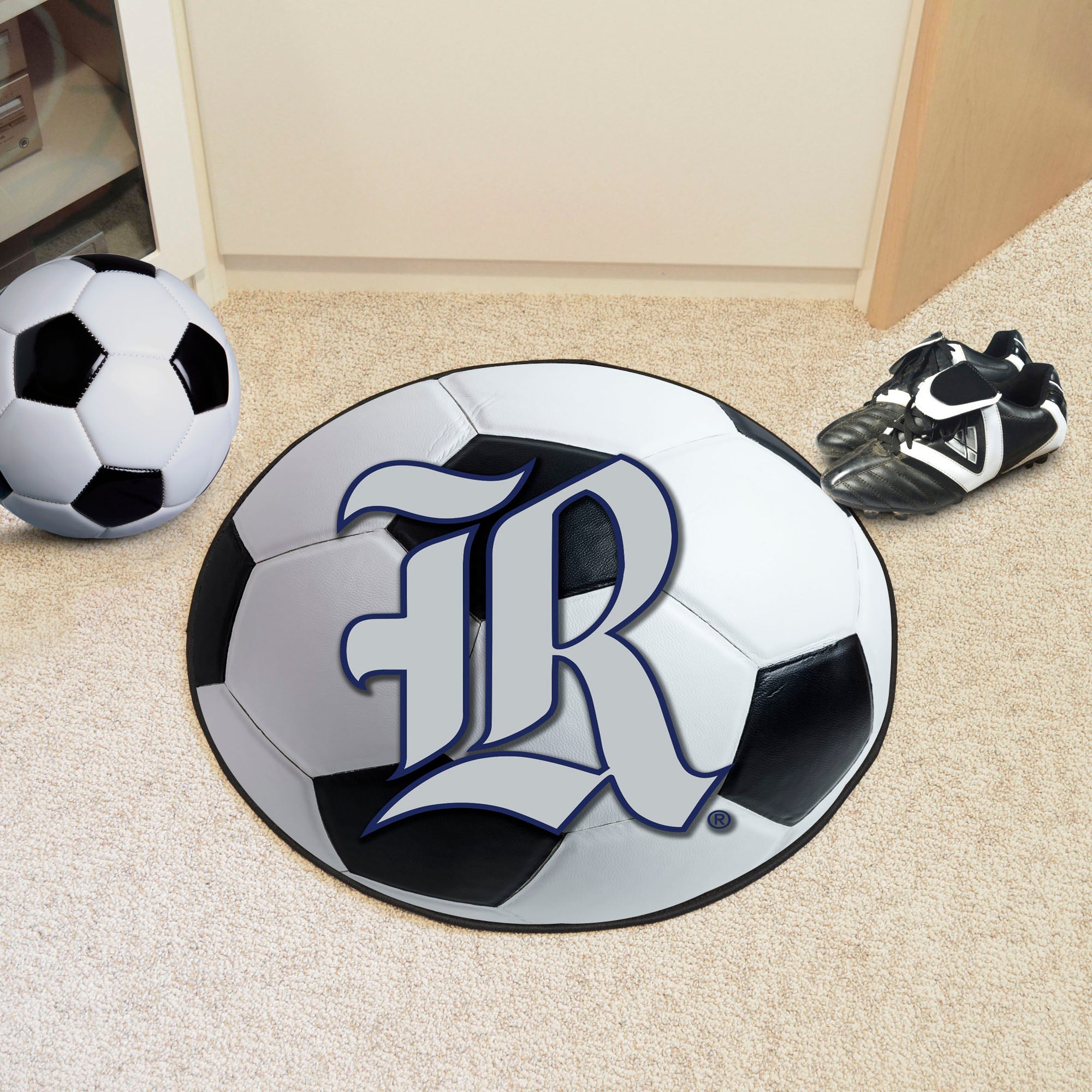 Rice Owls Soccer Ball Rug - 27in. Diameter