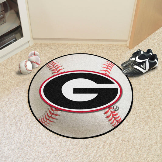 Georgia Bulldogs Baseball Rug - 27in. Diameter