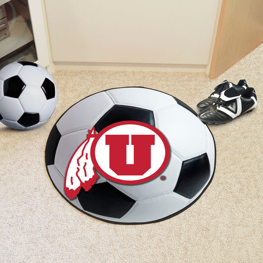 Utah Utes Soccer Ball Rug - 27in. Diameter