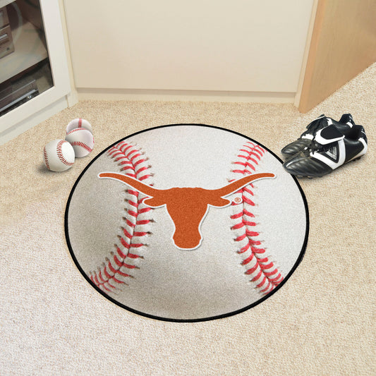 Texas Longhorns Baseball Rug - 27in. Diameter