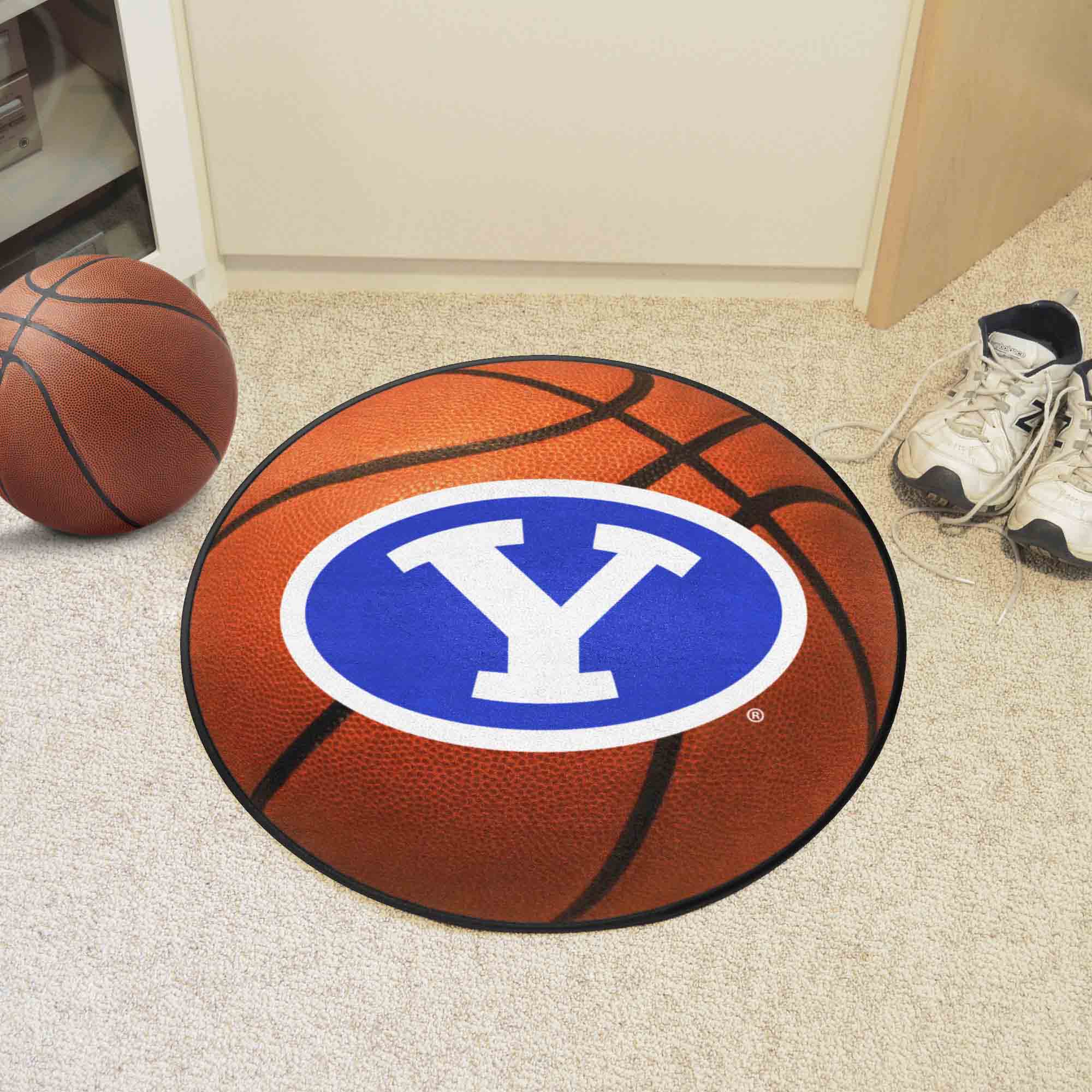 BYU Cougars Basketball Rug - 27in. Diameter