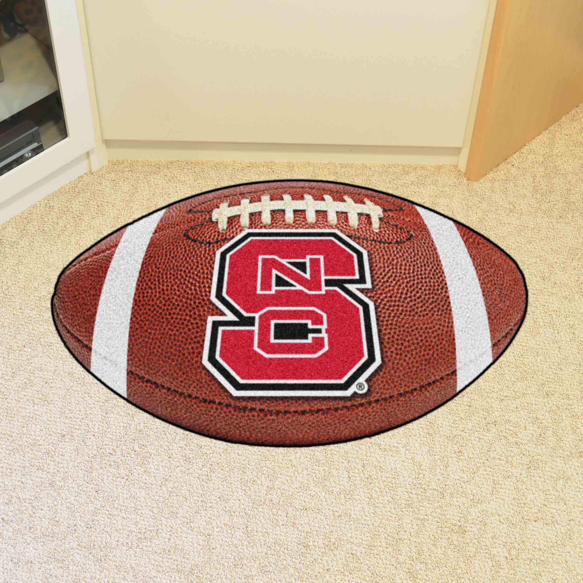 NC State Wolfpack Football Rug - 20.5in. x 32.5in., NSC Logo - NC State