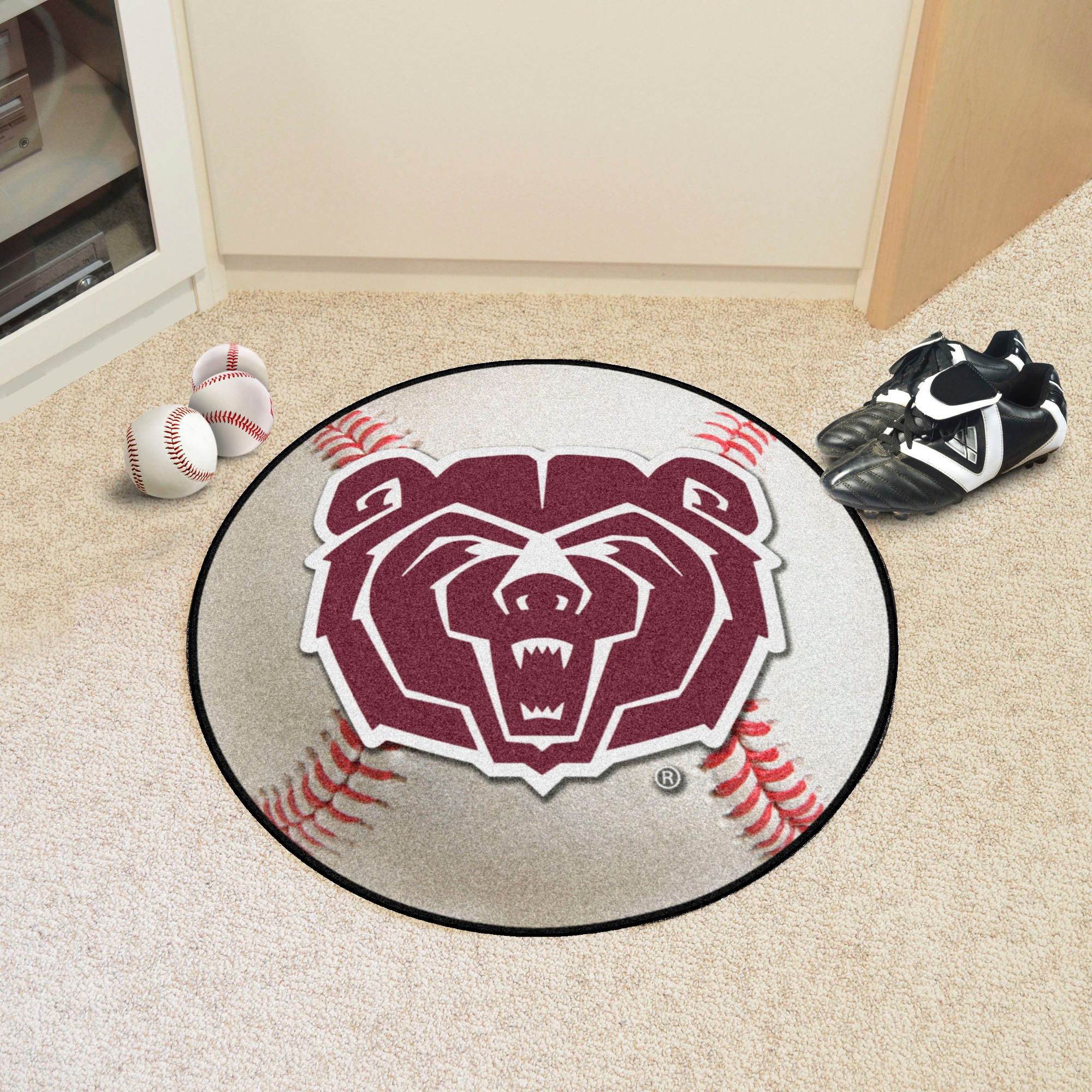 Missouri State Bears Baseball Rug - 27in. Diameter