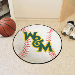 William & Mary Tribe Baseball Rug - 27in. Diameter