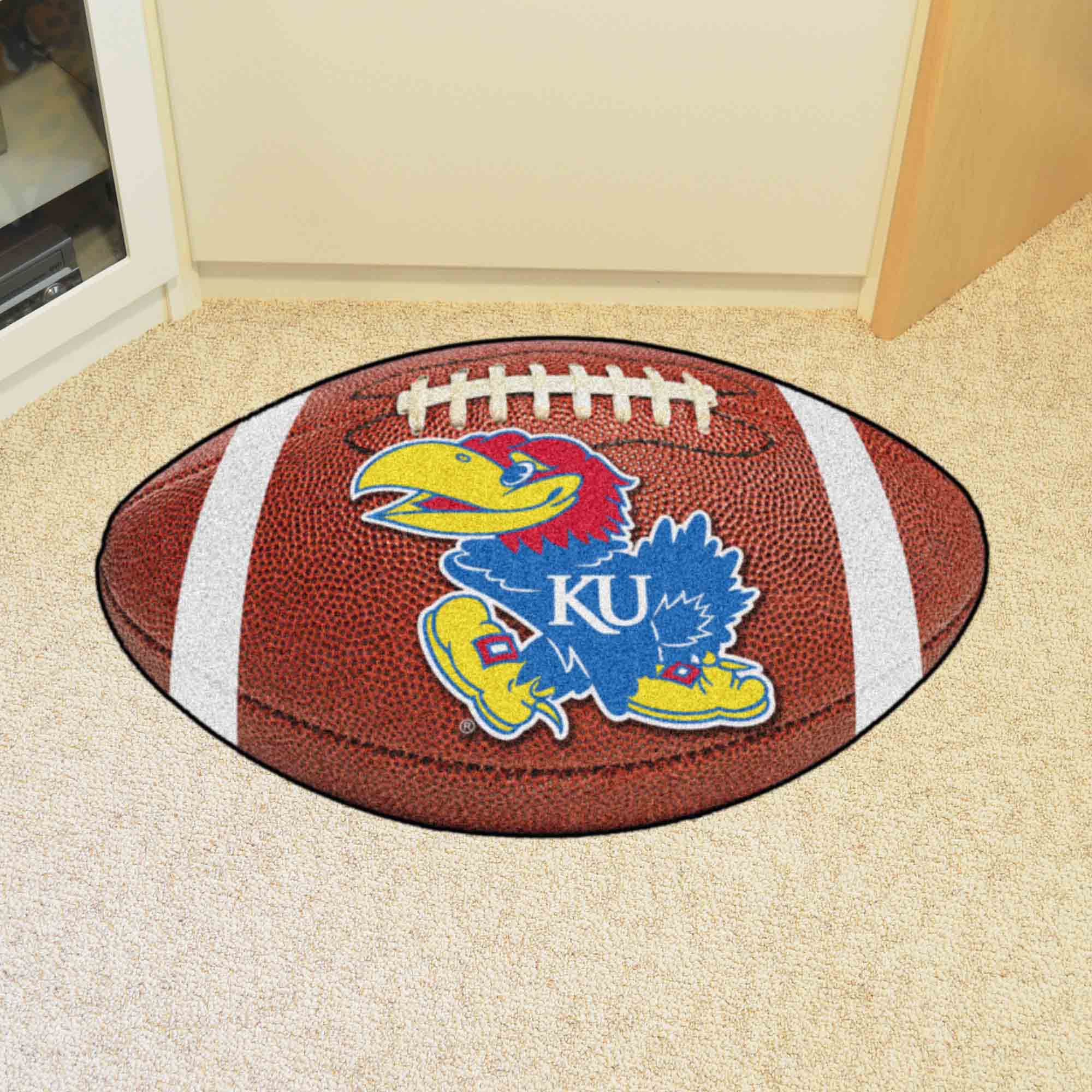 Kansas Jayhawks Football Rug - 20.5in. x 32.5in.