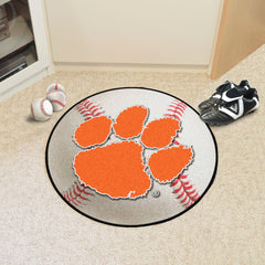 Clemson Tigers Baseball Rug - 27in. Diameter - Clemson