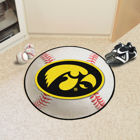 Iowa Hawkeyes Baseball Rug - 27in. Diameter