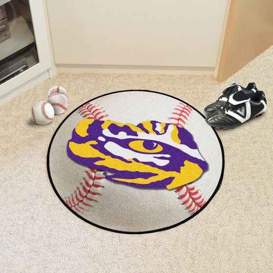 LSU Tigers Baseball Rug - 27in. Diameter