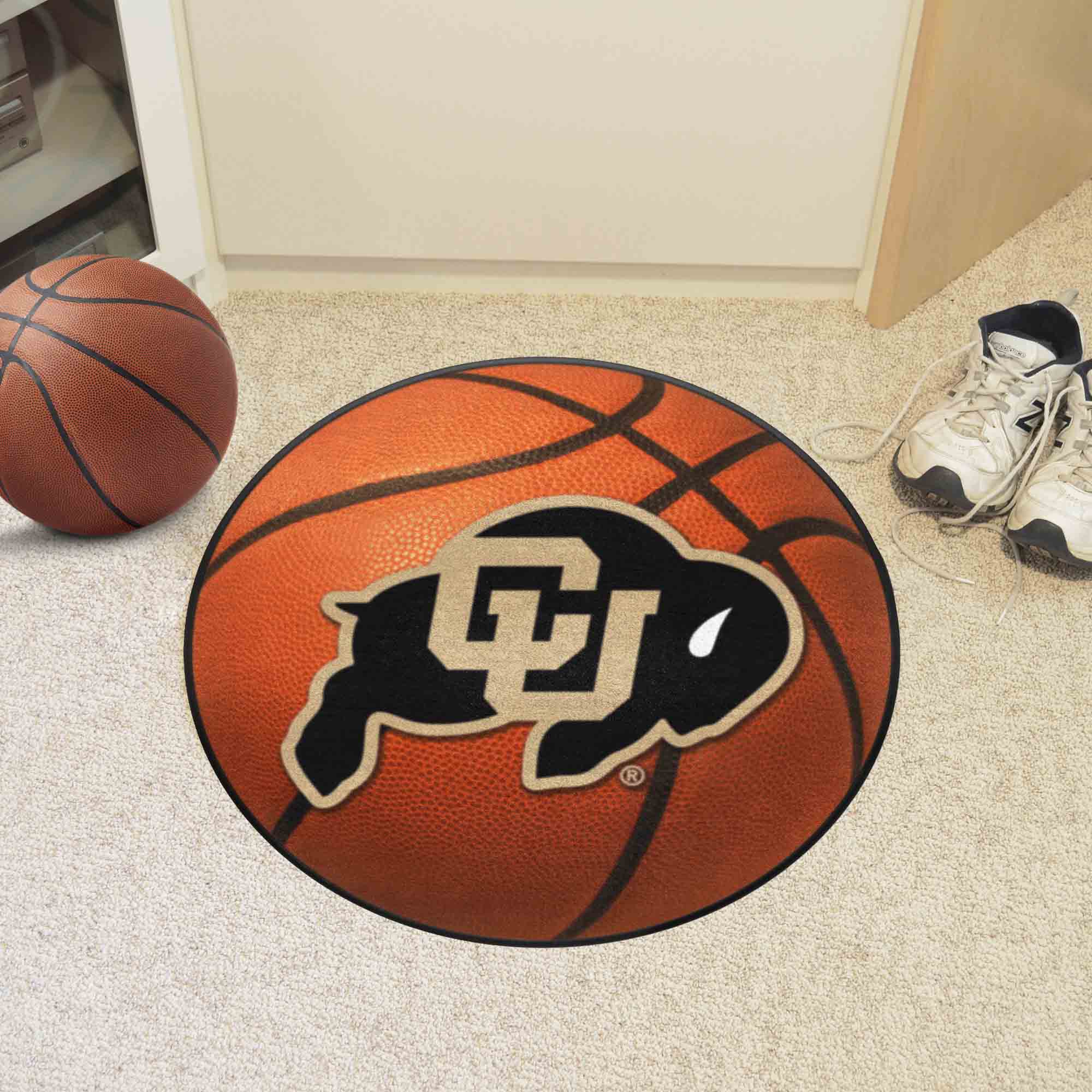 Colorado Buffaloes Basketball Rug - 27in. Diameter