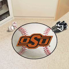 Oklahoma State Cowboys Baseball Rug - 27in. Diameter