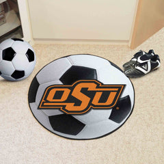 Oklahoma State Cowboys Soccer Ball Rug - 27in. Diameter - Oklahoma State