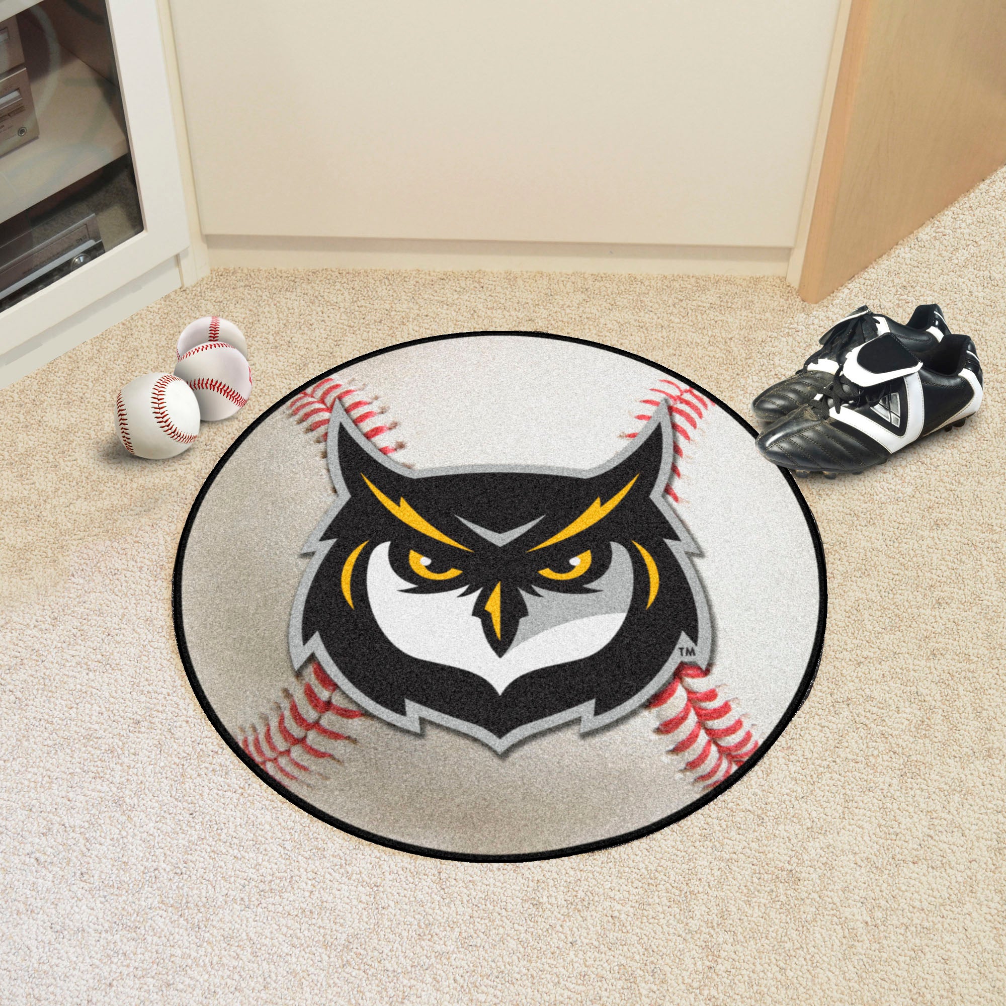 Kennesaw State Owls Baseball Rug - 27in. Diameter