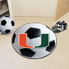 Miami Hurricanes Soccer Ball Rug - 27in. Diameter