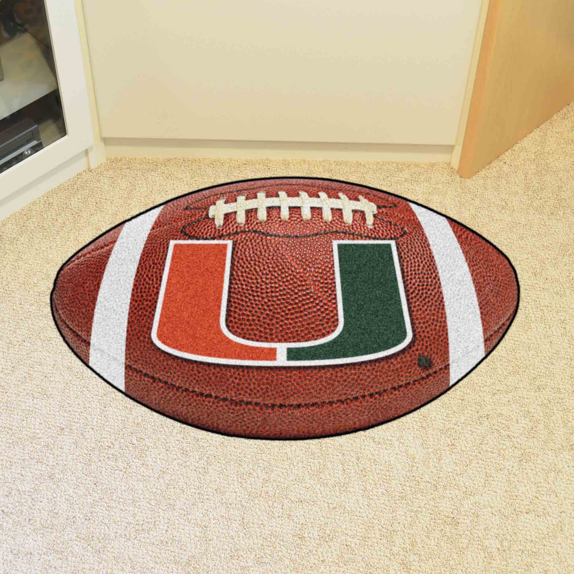 Miami Hurricanes Football Rug - 20.5in. x 32.5in.