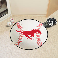 SMU Mustangs Baseball Rug - 27in. Diameter