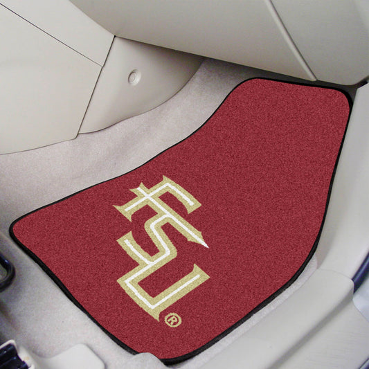 Florida State Seminoles Front Carpet Car Mat Set - 2 Pieces, Garnet