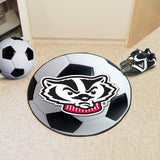 Wisconsin Badgers Soccer Ball Rug - 27in. Diameter