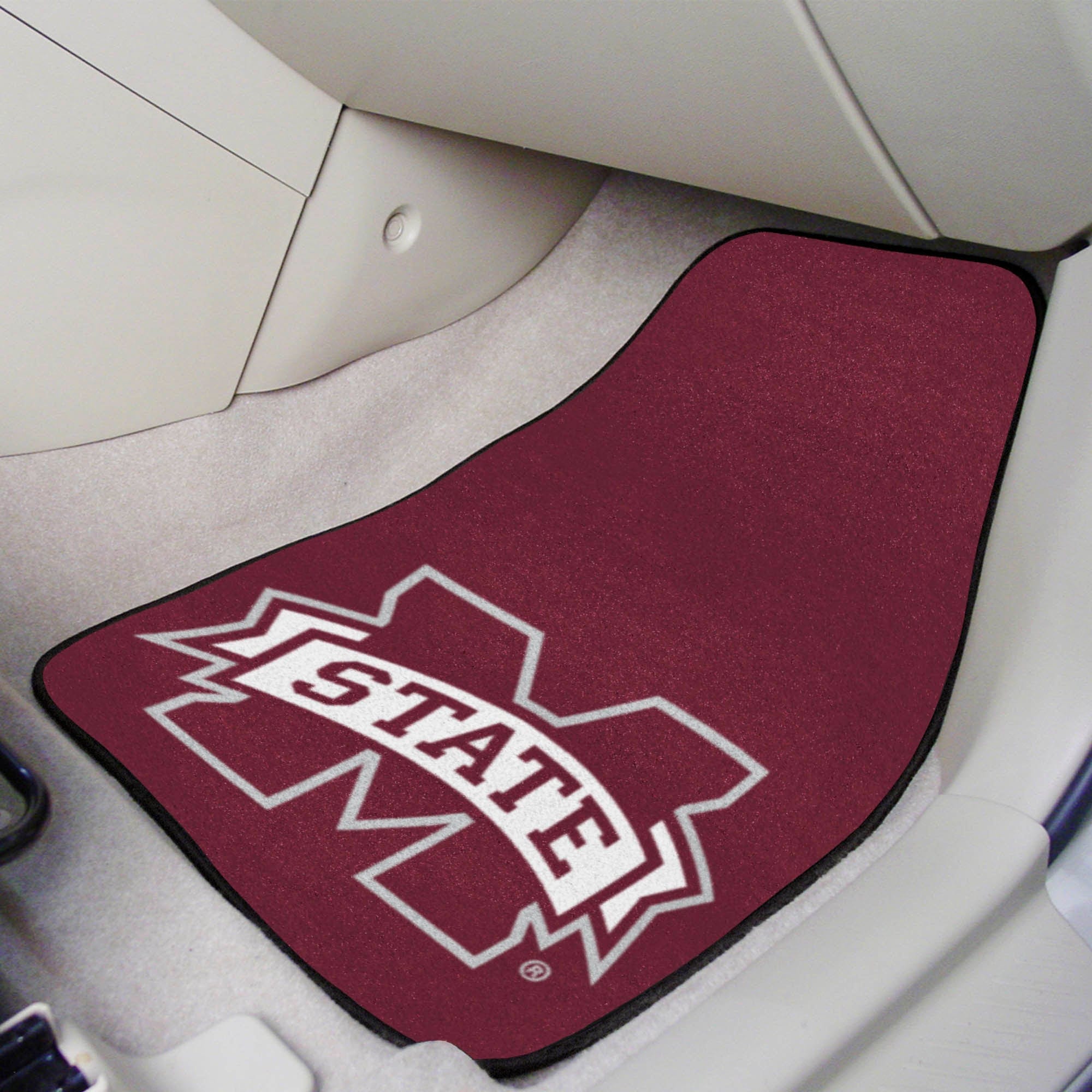 Mississippi State Bulldogs Front Carpet Car Mat Set - 2 Pieces - Mississippi State