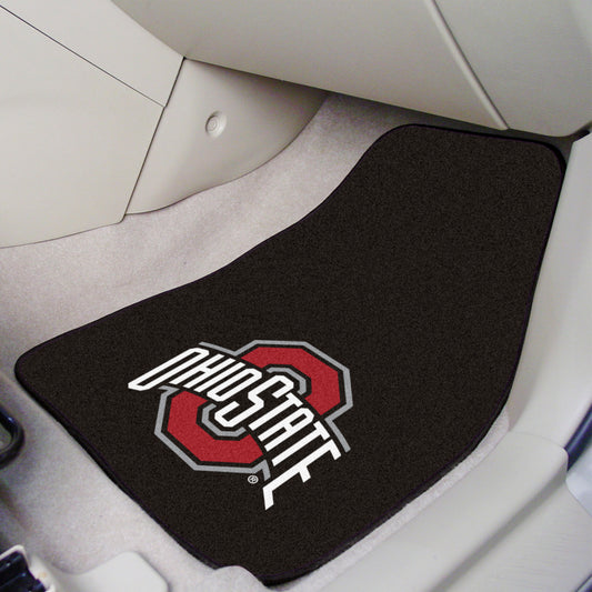 Ohio State Buckeyes Front Carpet Car Mat Set - 2 Pieces - Ohio State