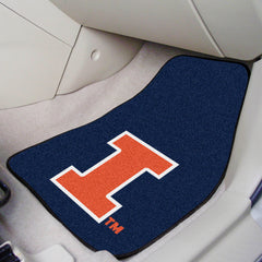 Illinois Illini Front Carpet Car Mat Set - 2 Pieces