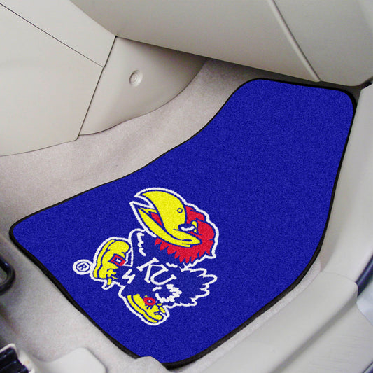 Kansas Jayhawks Front Carpet Car Mat Set - 2 Pieces