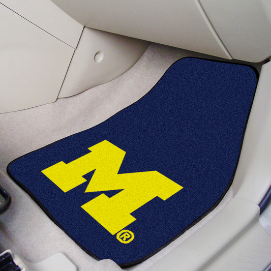 Michigan Wolverines Front Carpet Car Mat Set - 2 Pieces