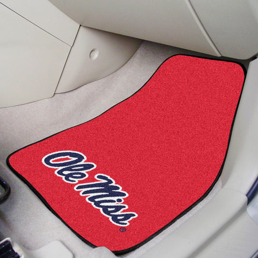 Ole Miss Rebels Front Carpet Car Mat Set - 2 Pieces - Ole Miss