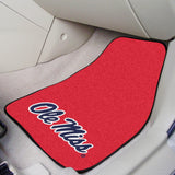 Ole Miss Rebels Front Carpet Car Mat Set - 2 Pieces