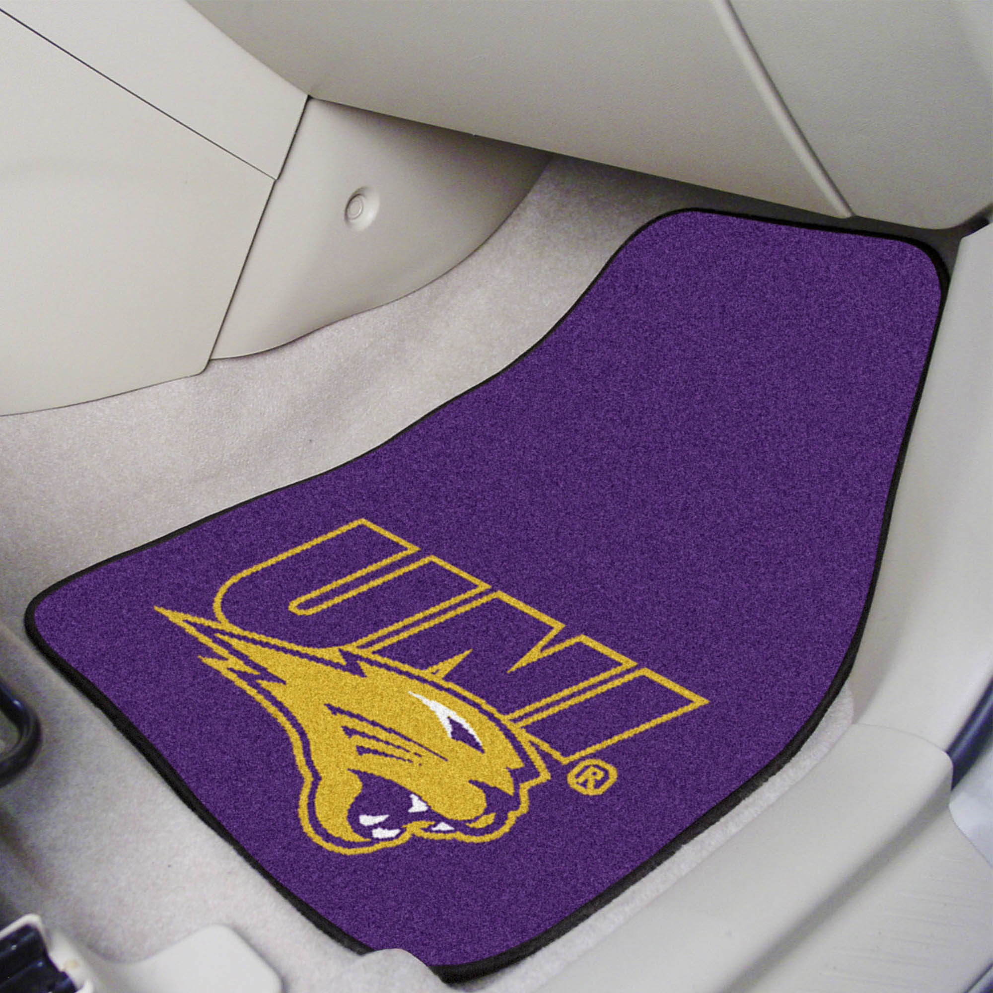 Northern Iowa Panthers Front Carpet Car Mat Set - 2 Pieces