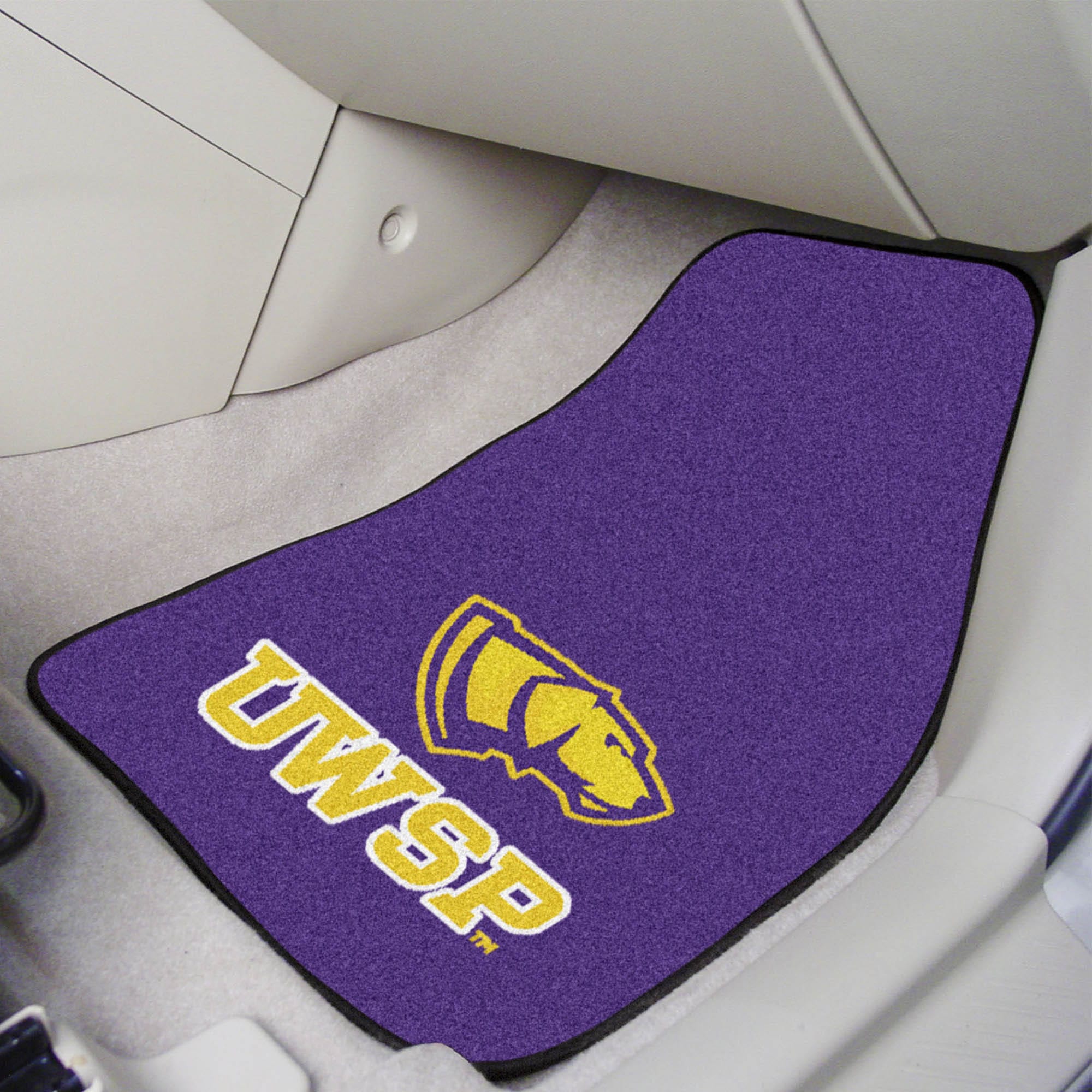 Wisconsin-Stevens Point Pointers Front Carpet Car Mat Set - 2 Pieces