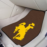 Wyoming Cowboys Front Carpet Car Mat Set - 2 Pieces