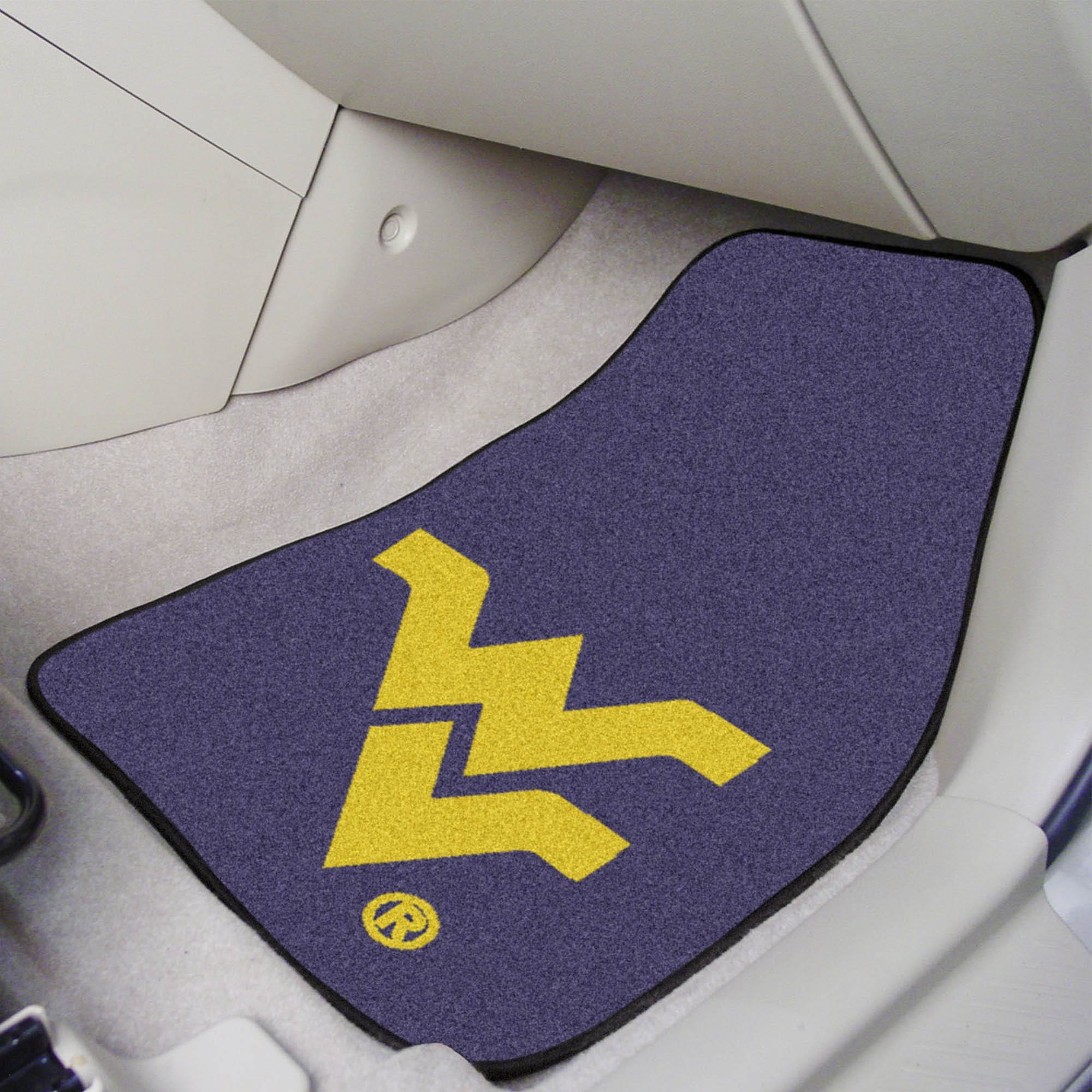 West Virginia Mountaineers Front Carpet Car Mat Set - 2 Pieces