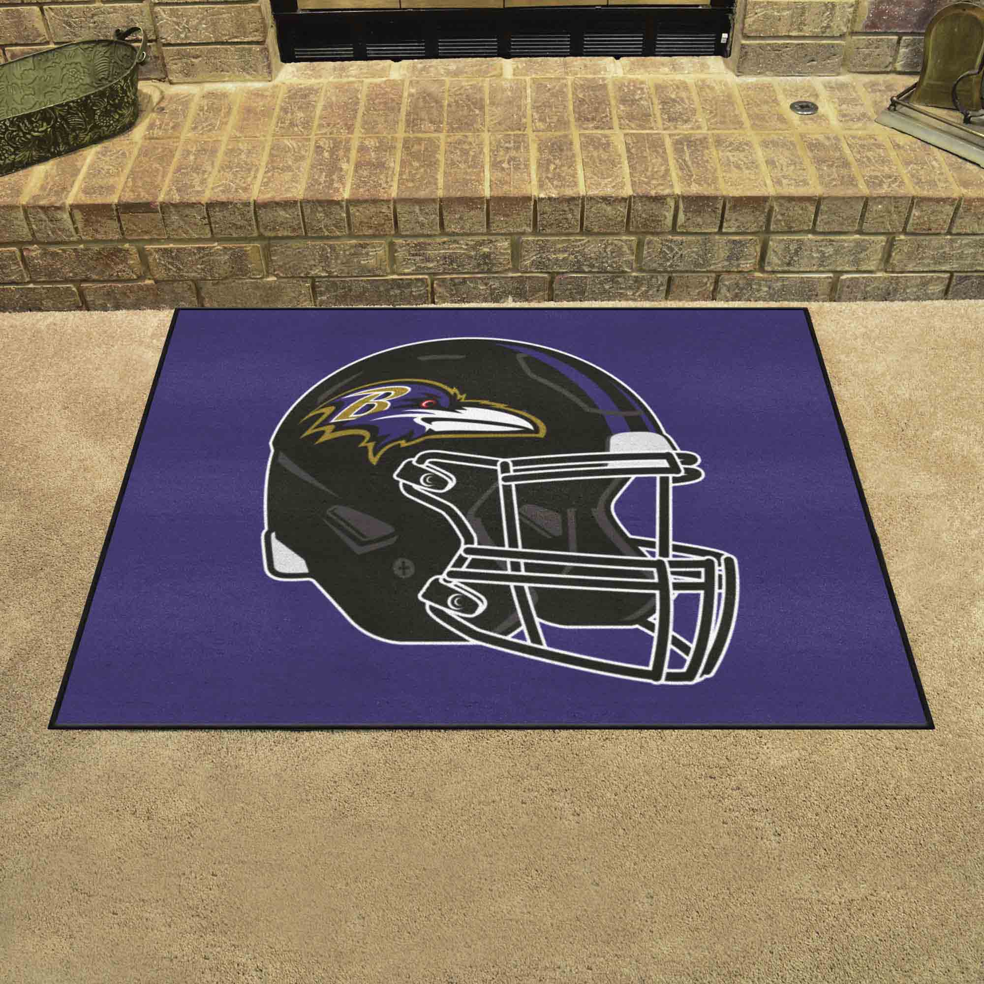 Baltimore Ravens All-Star Rug - 34 in. x 42.5 in., Helmet Logo