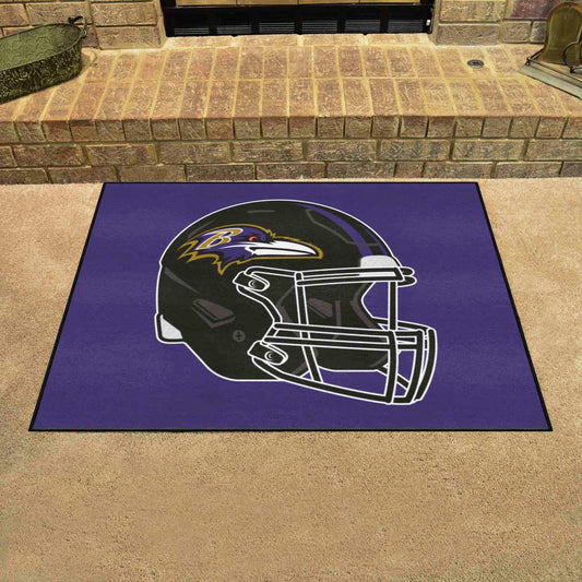 Baltimore Ravens All-Star Rug - 34 in. x 42.5 in., Helmet Logo - Baltimore Ravens