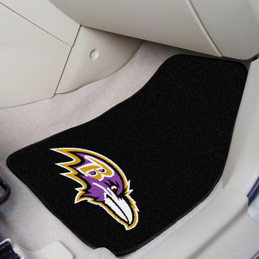 Baltimore Ravens Front Carpet Car Mat Set - 2 Pieces - Baltimore Ravens