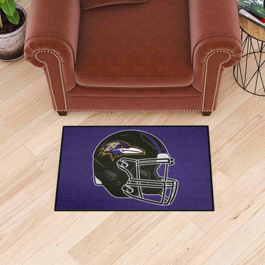 Baltimore Ravens Starter Mat Accent Rug - 19in. x 30in., Helmet Logo - Baltimore Ravens