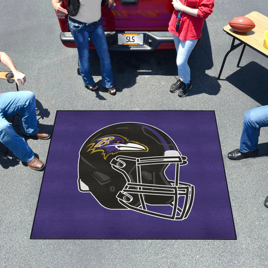 Baltimore Ravens Tailgater Rug - 5ft. x 6ft., Helmet Logo - Baltimore Ravens