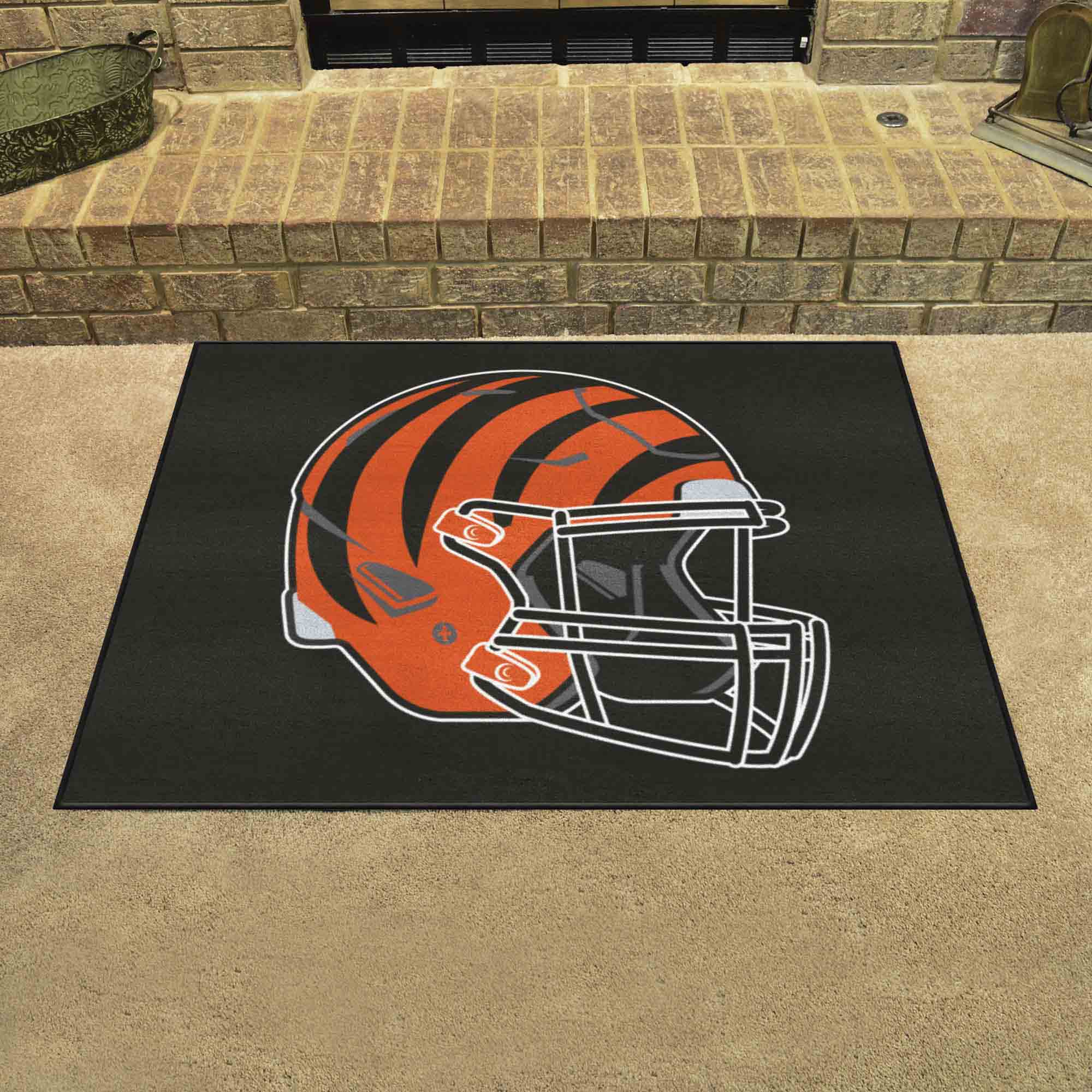 Cincinnati Bengals All-Star Rug - 34 in. x 42.5 in., Helmet Logo