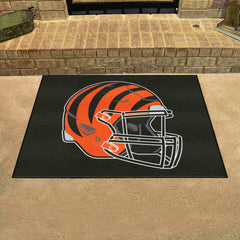 Cincinnati Bengals All-Star Rug - 34 in. x 42.5 in., Helmet Logo - Cincinnati Bengals