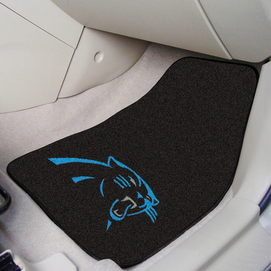 Carolina Panthers Front Carpet Car Mat Set - 2 Pieces