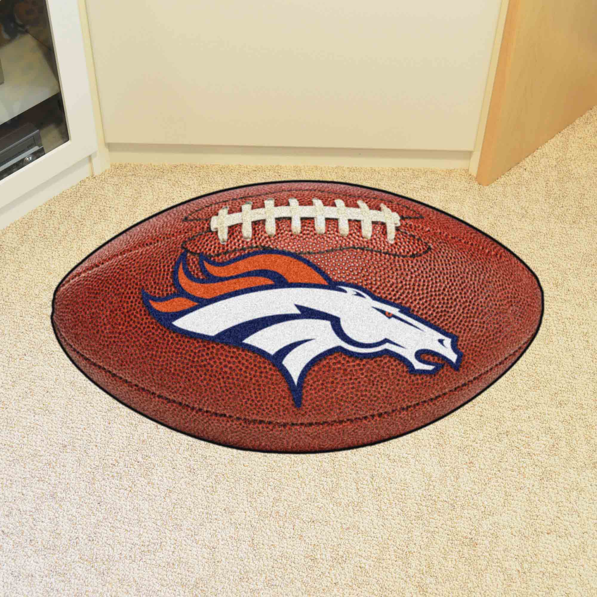 Denver Broncos Football Rug - 20.5in. x 32.5in.