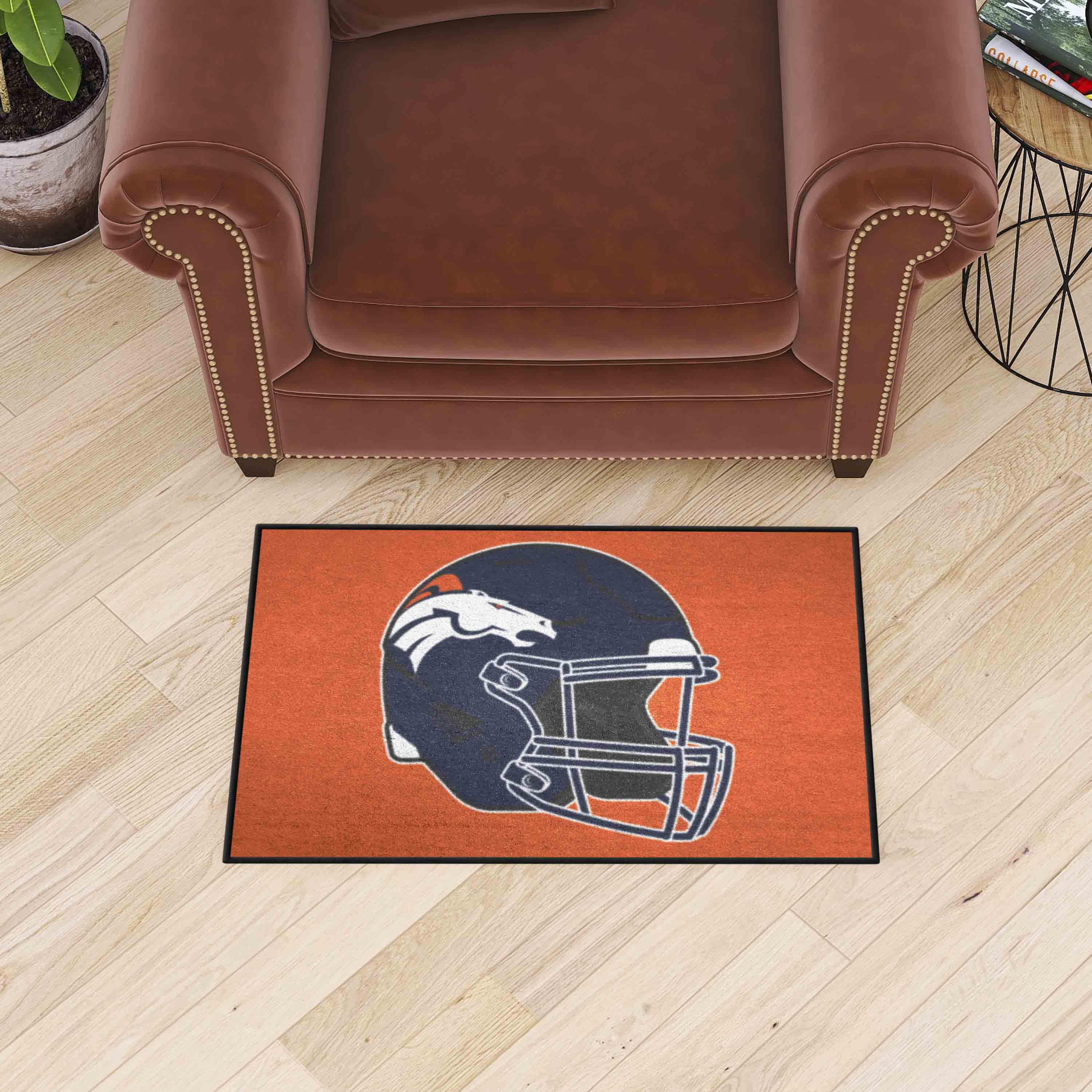 Denver Broncos Starter Mat Accent Rug - 19in. x 30in., Helmet Logo