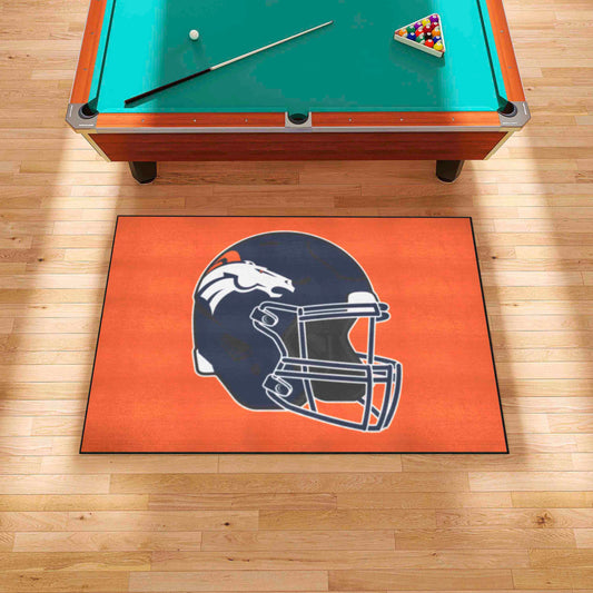 Denver Broncos Ulti-Mat Rug - 5ft. x 8ft., Helmet Logo