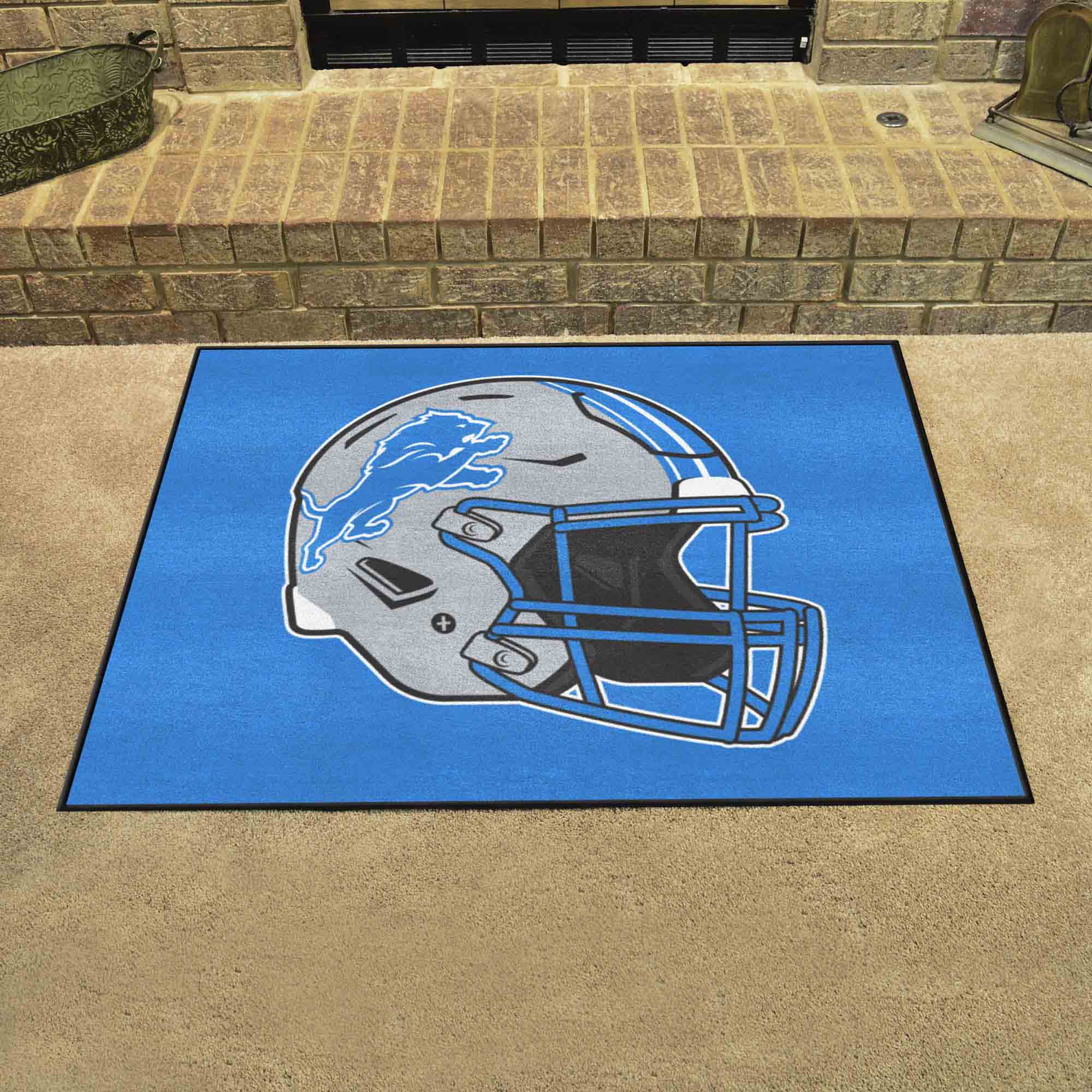 Detroit Lions All-Star Rug - 34 in. x 42.5 in., Helmet Logo