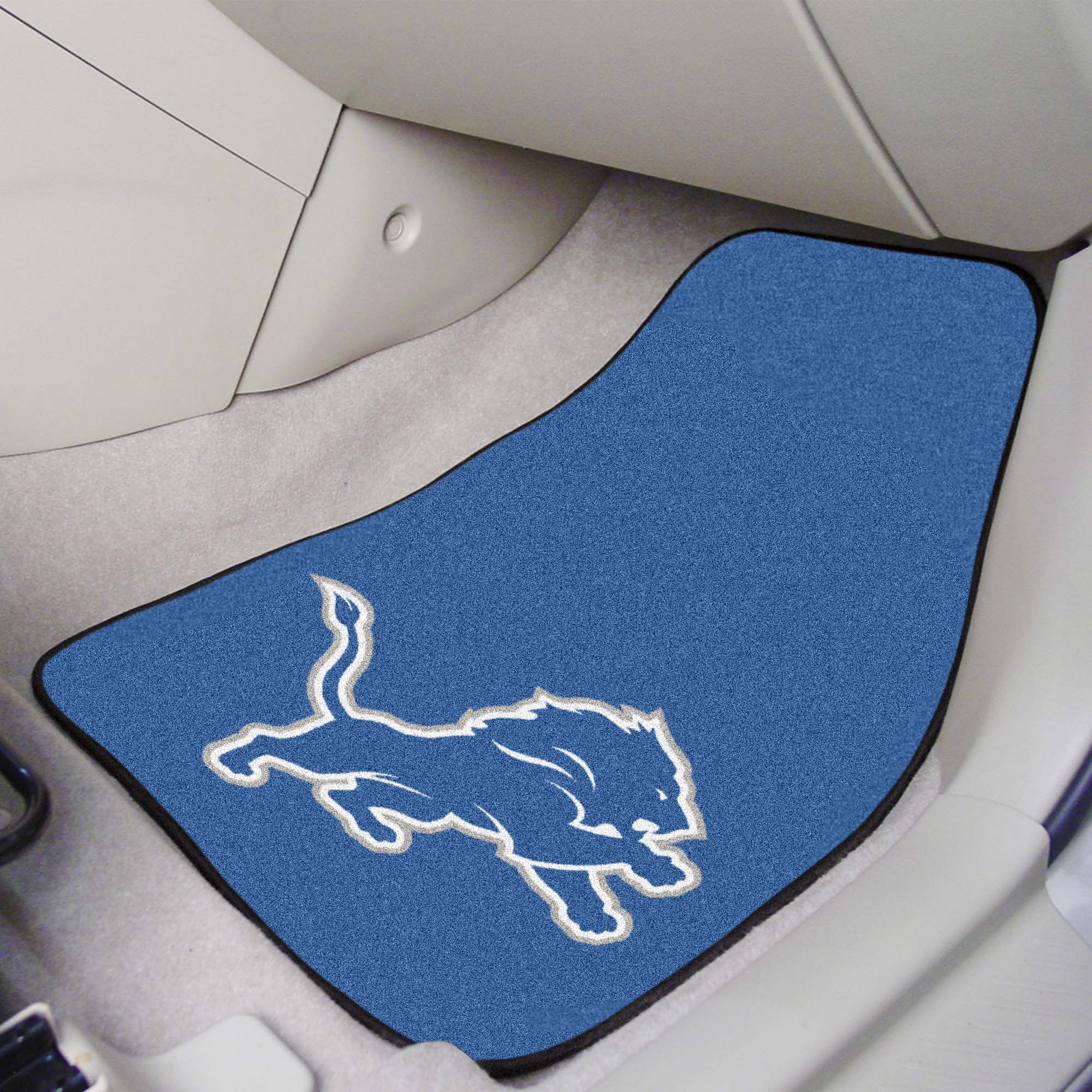 Detroit Lions Front Carpet Car Mat Set - 2 Pieces