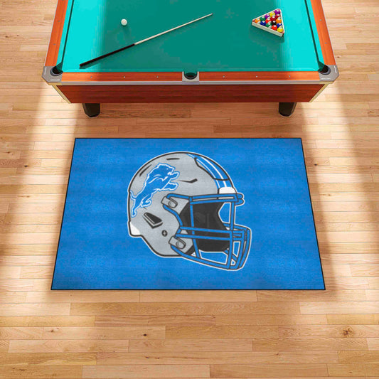 Detroit Lions Ulti-Mat Rug - 5ft. x 8ft., Helmet Logo - Detroit Lions