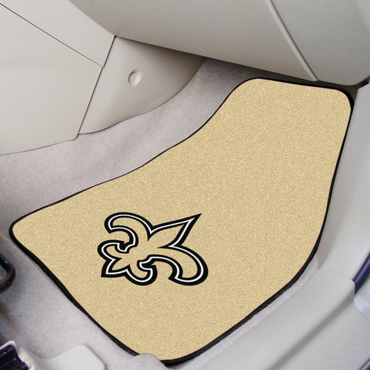 New Orleans Saints Front Carpet Car Mat Set - 2 Pieces - New Orleans Saints