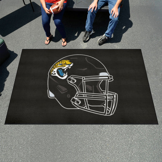 Jacksonville Jaguars Ulti-Mat Rug - 5ft. x 8ft., Helmet Logo - Jacksonville Jaguars