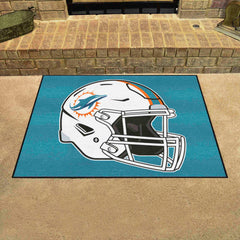 Miami Dolphins All-Star Rug - 34 in. x 42.5 in., Helmet Logo