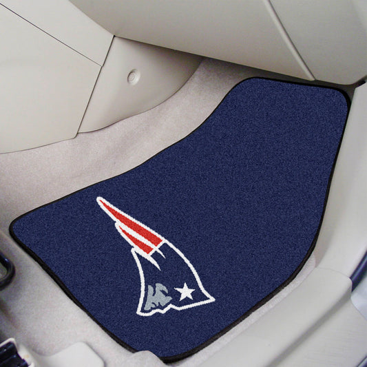 New England Patriots Front Carpet Car Mat Set - 2 Pieces - New England Patriots